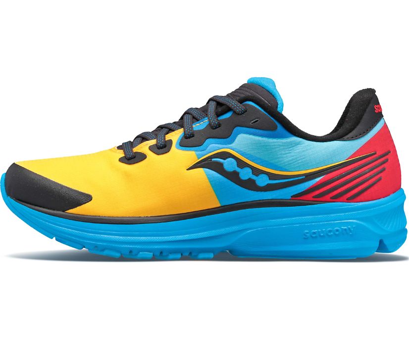 Saucony Ride 14 Runshield Women's Running Shoes Blue / Red / Yellow | AU 199JPQJ